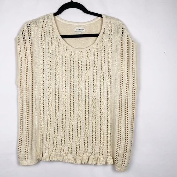 Lucky Brand Sweaters - Lucky Brand Cream Sweater Vest in Size Medium